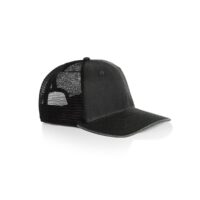 AS Colour Faded Trucker Cap in Faded Black, Side View