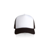 Custom Trucker Cap in White/Coal, Front View