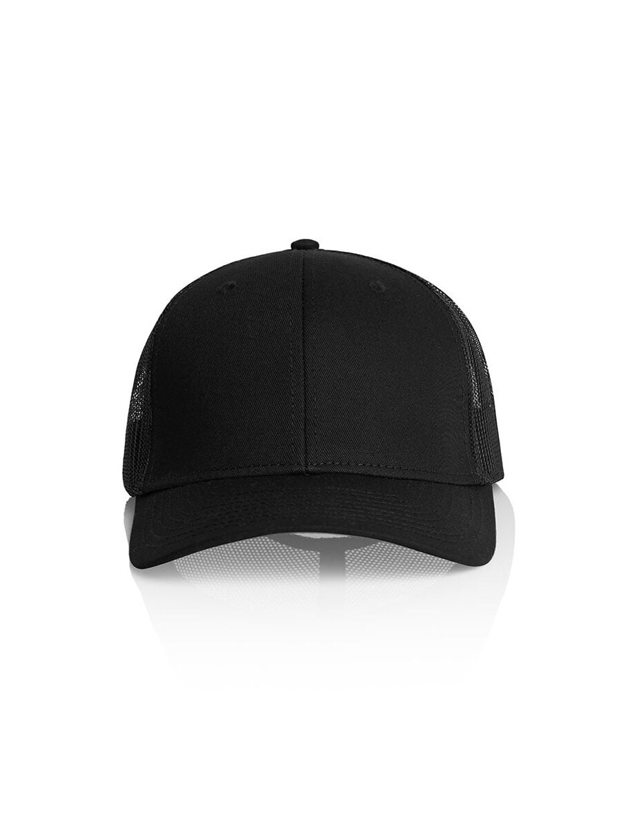 Icon Trucker Cap in Black Front View