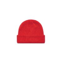 Stylish unisex Fisherman Beanie in Red, perfect for everyday wear and branding. Durable and great for embroidery.