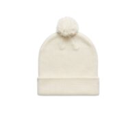 Stylish Pom Pom Beanie in Ecru, perfect for everyday wear and branding. Durable and great for custom embroidery.