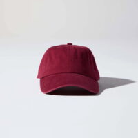 Buckle Dad Cap in Colour Burgundy