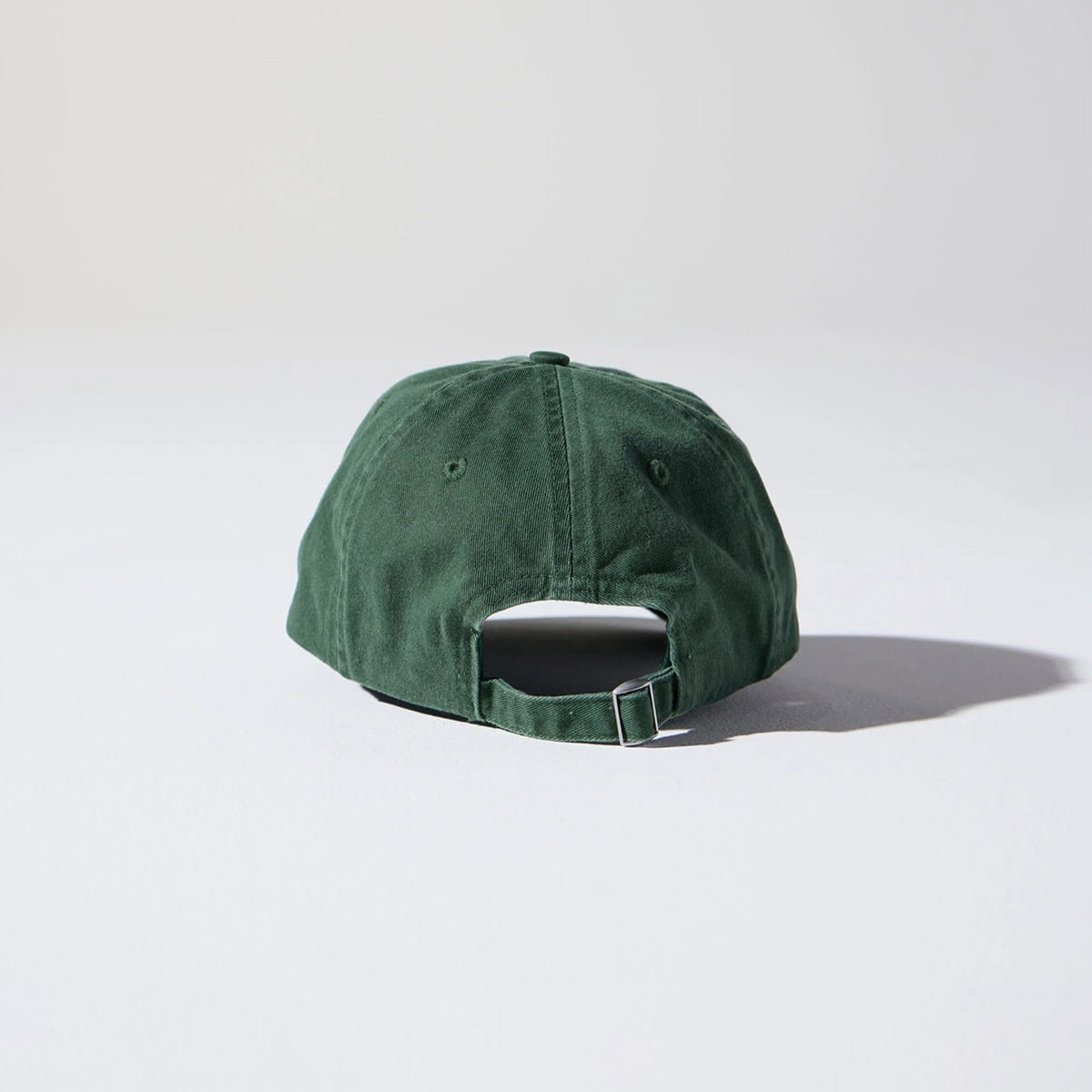 Buckle Dad Cap Back View in Colour Forest
