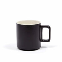 Architecture Mug in Colour Black featuring a square handle