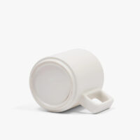 Architecture Mug in Colour White Bottom View featuring a square handle