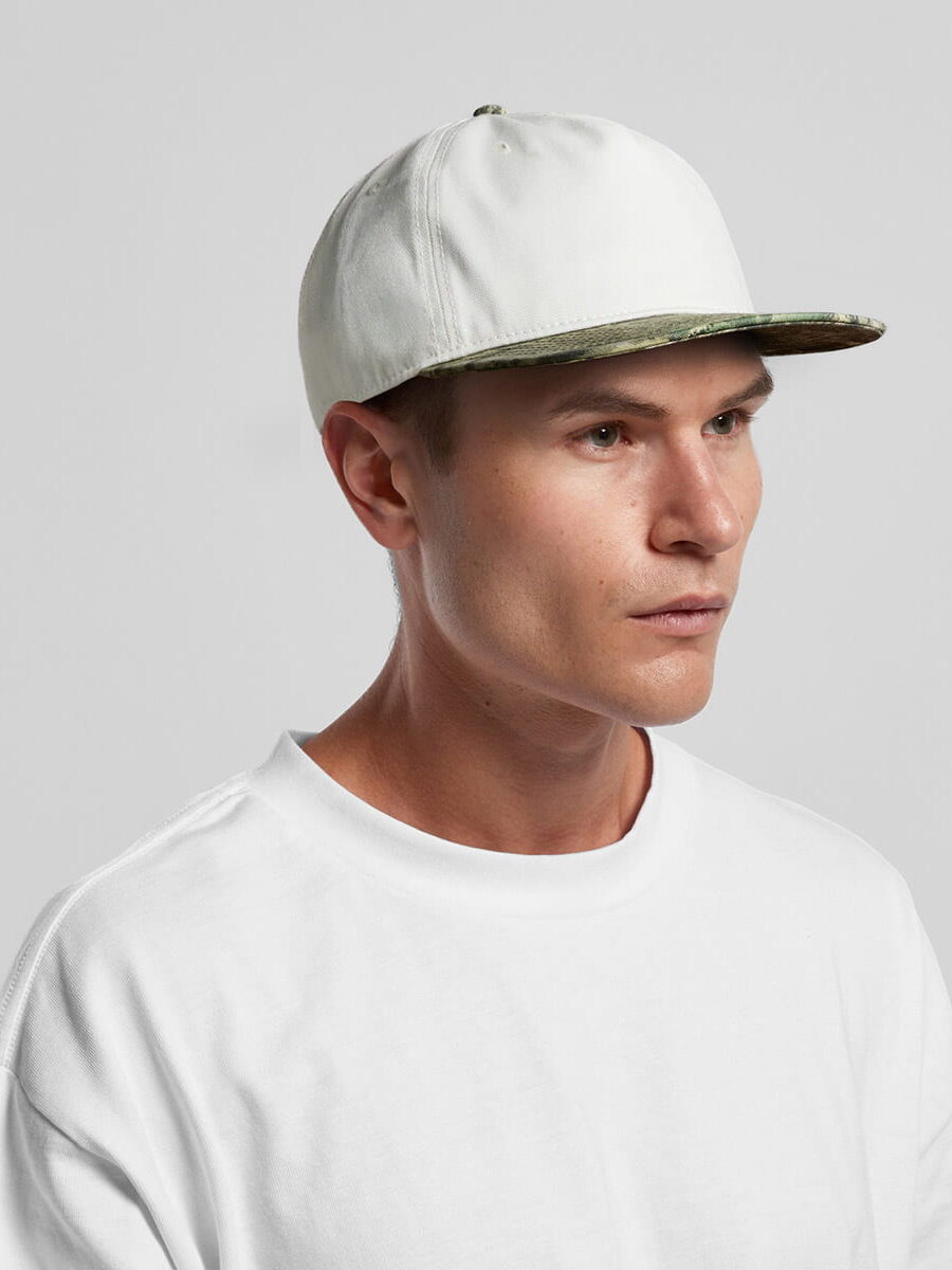 AS Colour Class Two-Tone Camo Cap in Natural/Tree Camo Model Front View