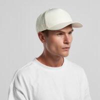 AS Colour Frame Perforated Cap in Ecru Model Front View