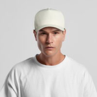 AS Colour Frame Perforated Cap in Ecru Model Turn View