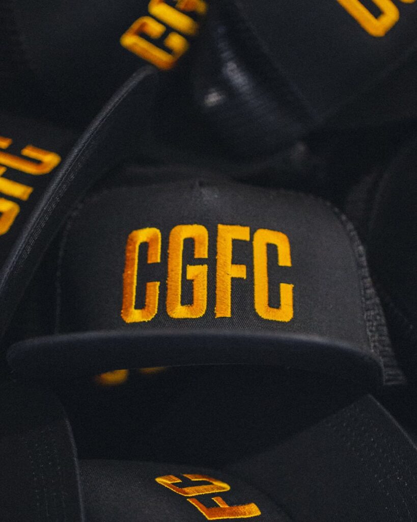 Custom Embroidered Caps with Yellow Thread for CGFC