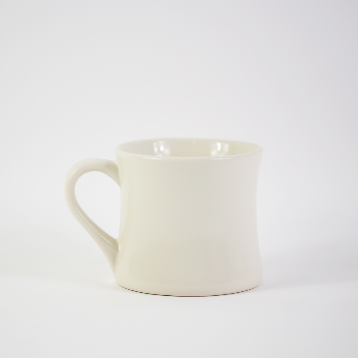 Customisable retro diner mug side profile view