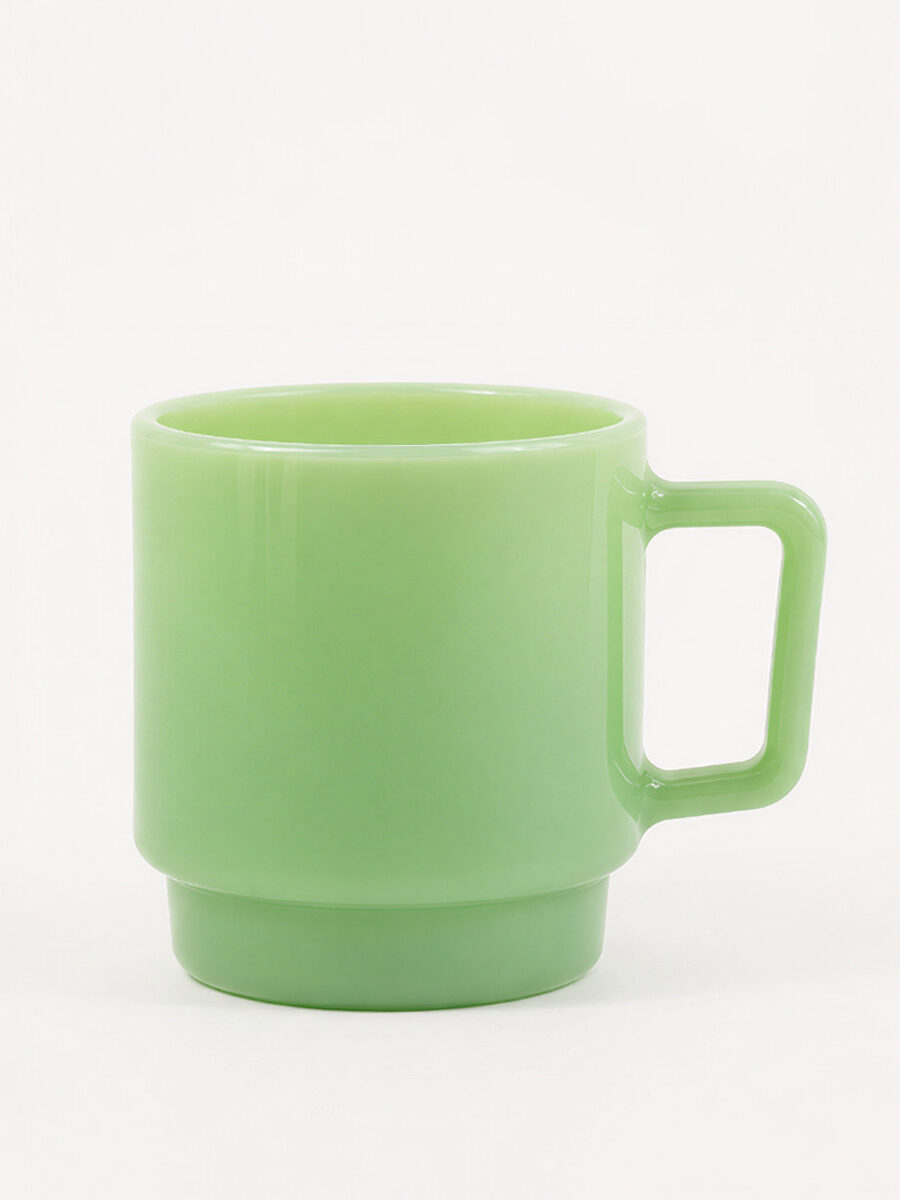 Milk Glass Mug in Jade, customise yours today!