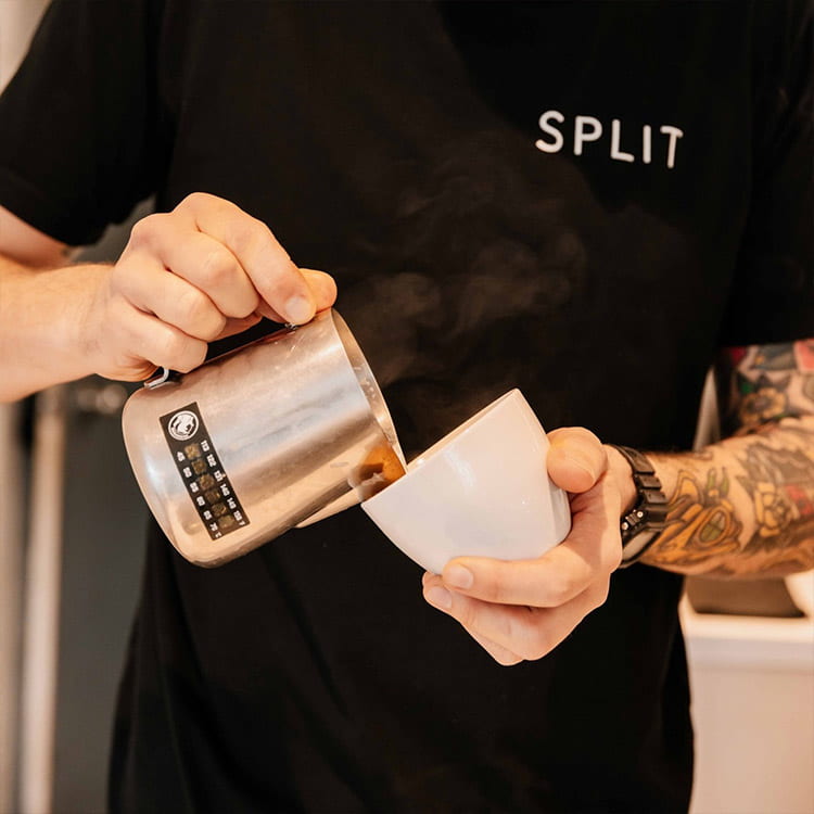 Screen Printed T-Shirt Uniforms For Split Coffee in Sydney