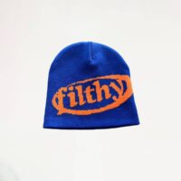 Skull Beanie in Blue